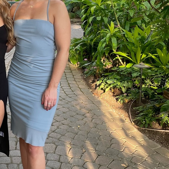 Hello Molly Inhaling Confidence Blue Midi Dress - Picture 6 of 6